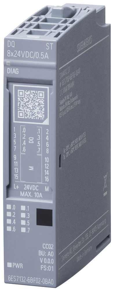 6ES7132-6BF01-0BA0 ET 200SP, DQ 8x 24V DC/0,5A ST, VPE1