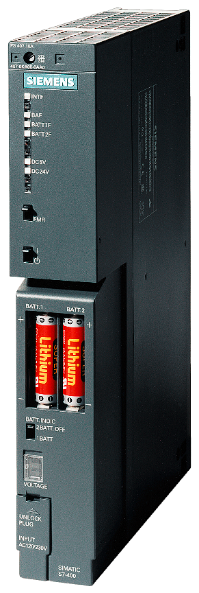 6ES7407-0KR02-0AA0 STROMVERS.PS407,UC120/230V,DC5V/10A,RED.