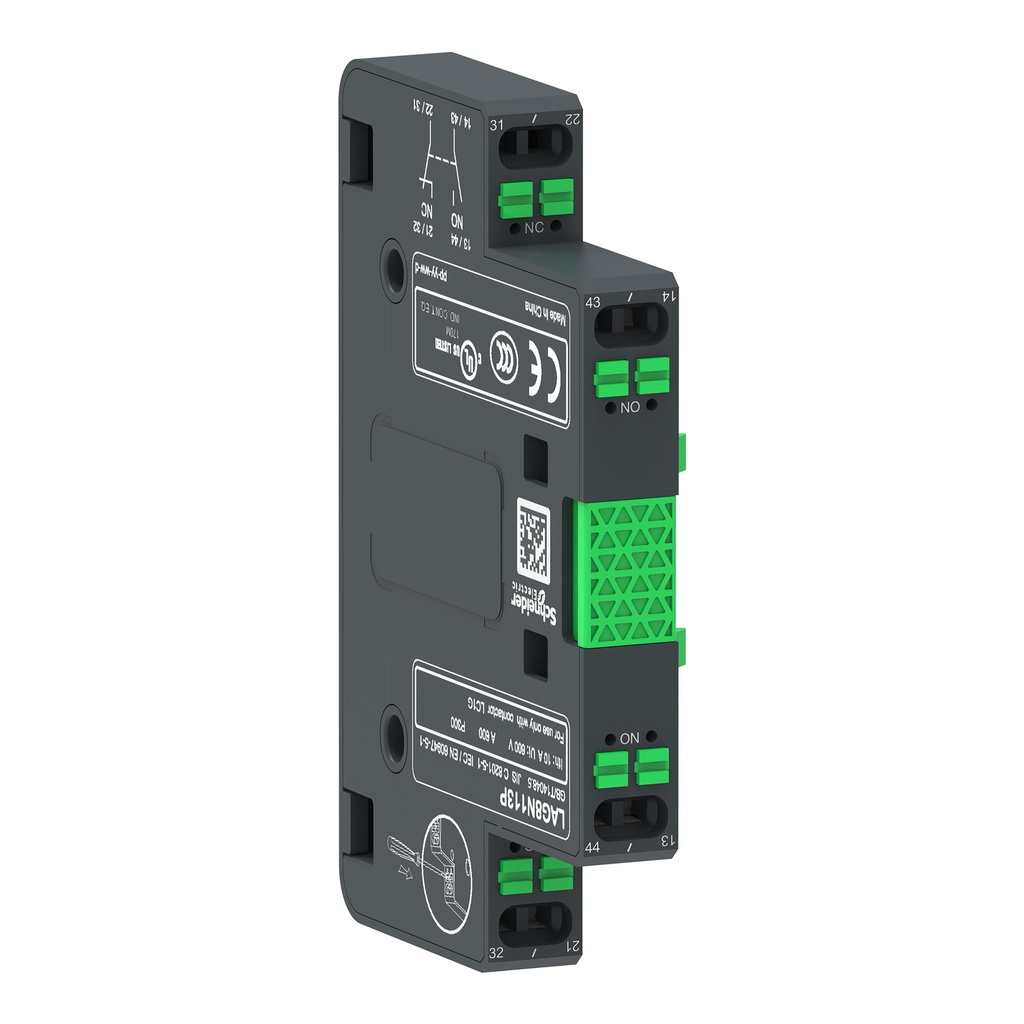 Hilfskontaktblock 1. Reihe - TeSys Giga Schütz LC1G, 1S+1Ö, Push-In-Klemmen LAG8N113P