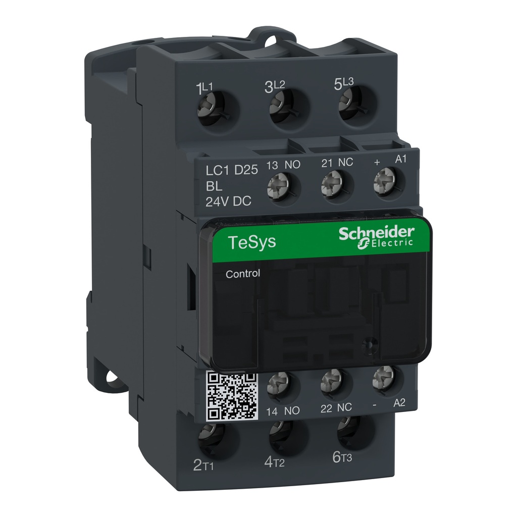 Leistungsschütz LC1D 3p, +1S+1Ö, 11 kW, 25 A, 400 V AC3, Spule 24 V DC LC1D25BL
