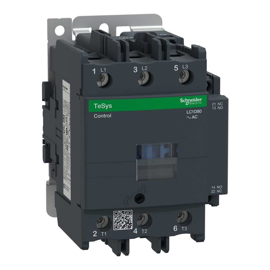 Leistungsschütz LC1D 3p, +1S+1Ö, 37 kW, 80 A, 400 V AC3, Spule 230 V AC LC1D80P7