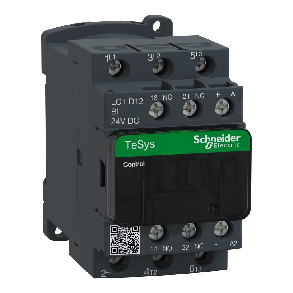 Leistungsschütz LC1D 3p, +1S+1Ö, 5.5 kW, 12 A, 400 V AC3, Spule 24 V DC LC1D12BL
