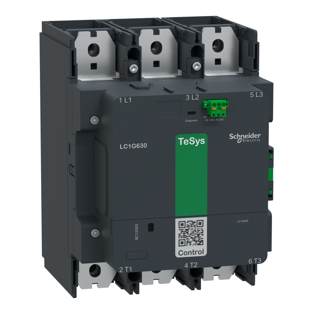 Leistungsschütz TeSys control - Giga, 3-polig, 630A AC3, 100-250V ACDC-N Spule LC1G630KUEN
